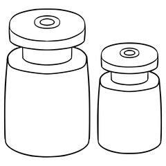 brass weight illustration hand drawn outline vector