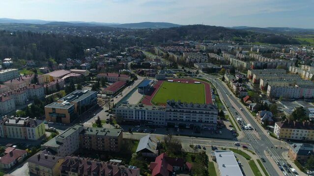 Ekoball Stal Sanok Club Stadium Aerial View Poland