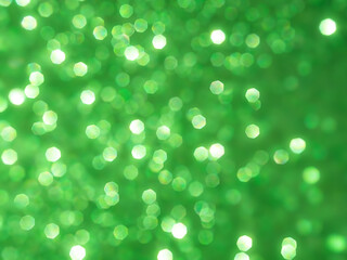 Glitter Green Background Bokeh Blur Sparkle Texture Bright Abstract Spark Shine Pattern Glow...