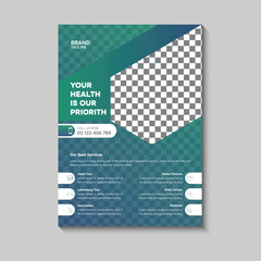 Professional medical flyer template  design