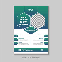 Professional medical flyer template  design