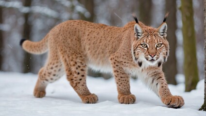 Obraz premium lynx in snow