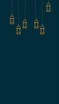 Eid Al Adha With Lantern Animated Vertical