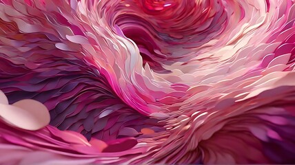 Pink Rose Petals Woman Vector Illustration - obrazy, fototapety, plakaty