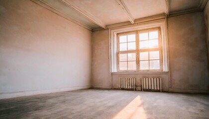 old empty room light window old house tone pastel