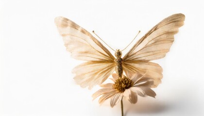 Fototapeta na wymiar fairy with a flower isolated on a white background