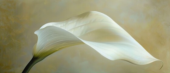 The gentle curve of a calla lilys bloom