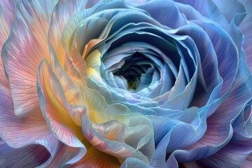 The swirling patterns of a ranunculus