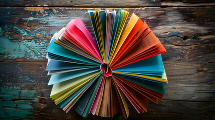 A top view of open books on the table