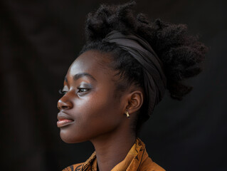 Young woman closeup portrait