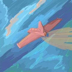 Fototapeta premium airplane in the sky