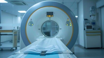 PET CT scan of human brain on screen of diagnosis machine