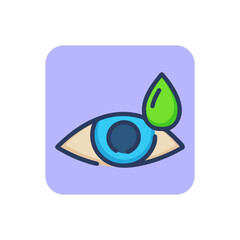 Eye drops thin line icon. Tear, iris, vision outline sign. Ophthalmology and healthcare concept. Vector illustration, symbol element for web design and apps