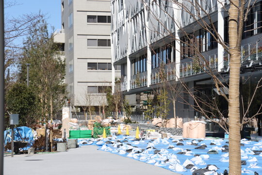 Construction in Tokyo, Japan on february 15, 2024