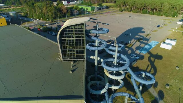 Aquapark Zielona Gora Basen Aerial View Poland