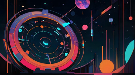 Obraz premium abstract technology background