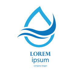 fresh blue water drop design