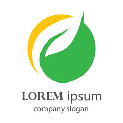 fresh leaf logo design for natural life