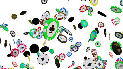 Casino Chips Set Explosion