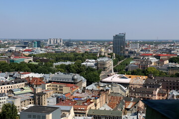 25 07 2023 Riga Latvia. Riga, the capital of Latvia, is located on the banks of the Daugava River...