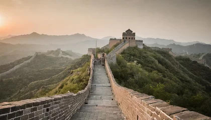Papier Peint photo autocollant Pékin the great wall of china badaling section of the great wall located in beijing china