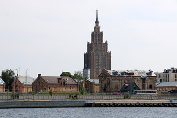 25 07 2023 Riga Latvia. Riga, the capital of Latvia, is located on the banks of the Daugava River...