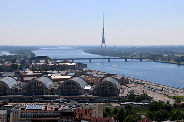25 07 2023 Riga Latvia. Riga, the capital of Latvia, is located on the banks of the Daugava River...