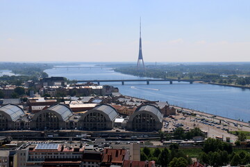 25 07 2023 Riga Latvia. Riga, the capital of Latvia, is located on the banks of the Daugava River...