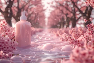 Türaufkleber sakura beauty skin care product professional photography © NikahGeh