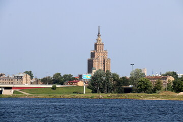 25 07 2023 Riga Latvia. Riga, the capital of Latvia, is located on the banks of the Daugava River...