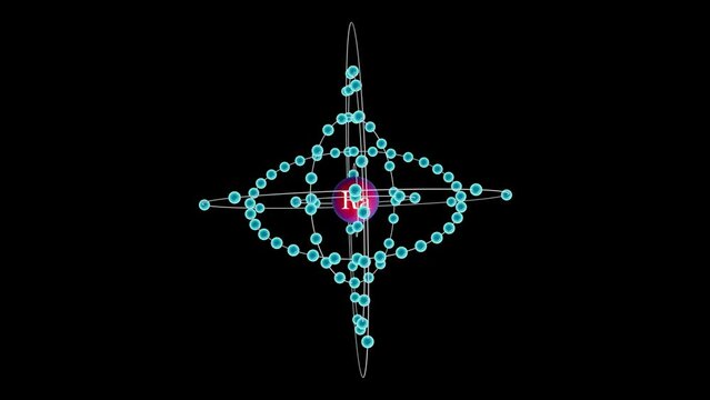 Radium with electrons revolving around the atom