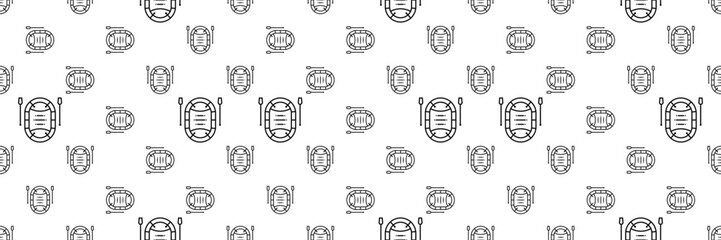 Boat With Boat Paddle Icon Seamless Pattern Y_2109001
