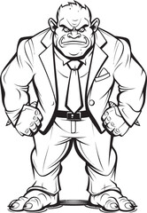 Corporate Conqueror Orc in Formal Attire Icon Suited Savagery Orc Full Body Suit Emblem