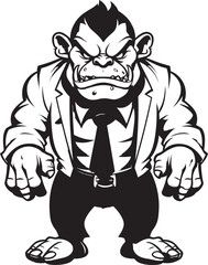 Stylish Orc Tycoon Insignia Corporate Suit Emblem Orc Executive Authority Badge Formal Attire Icon