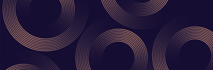 Dark abstract background with flowing curve particles. Glowing dotted lines circle design element. Modern dots pattern. eps 10