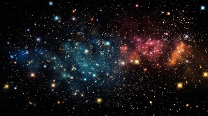 Fototapeta na wymiar a vast expanse of space filled with numerous stars of varying sizes and colors