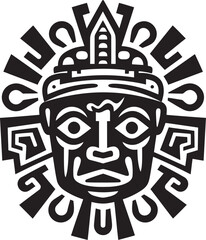 Olmec Legacy Symbol Pre Hispanic Icon Emblem Design Zapotec Culture Mark Pre Hispanic Vector Logo Icon