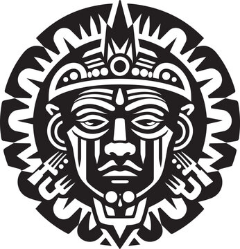 Andean Tradition Crest Pre Hispanic Icon Design Emblem Toltec Heritage Mark Pre Hispanic Vector Logo Symbol