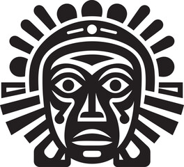 Ancient Andean Symbolism Pre Hispanic Icon Vector Logo Maya Civilization Heritage Pre Hispanic Vector Emblem Design