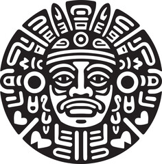 Nazca Artistry Emblem Pre Hispanic Logo Design Moche Legacy Symbol Pre Hispanic Icon Vector