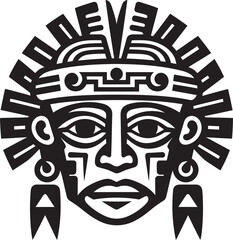 Moche Legacy Symbol Pre Hispanic Vector Emblem Zapotec Heritage Insignia Pre Hispanic Icon Logo Design