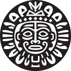 Zapotec Heritage Insignia Pre Hispanic Icon Logo Design Inca Civilization Mark Pre Hispanic Vector Icon
