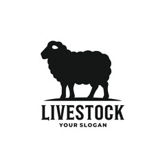 Sheep farm livestock logo vector