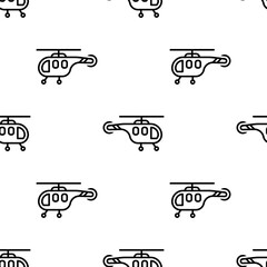 Helicopter Icon Seamless Pattern, Chopper Icon, Helicopter Flying Vehicle, Rotorcraft