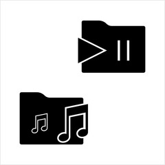 Music Audio Video Folder Icon, Multimedia Folder Icon