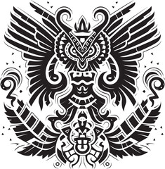 Feathered Serpent Legacy Quetzalcoatl Logo Design Aztec Deity in Design Quetzalcoatl Symbol Emblem