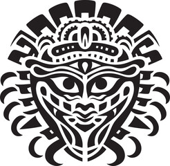 Legendary Aztec Deity Quetzalcoatl Symbol Design Quetzalcoatls Majesty Iconic Emblem Vector