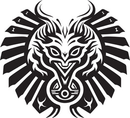 Quetzalcoatl Legacy Symbol Symbolic Vector Icon Ethereal Serpent Emblem Quetzalcoatl Icon Emblem