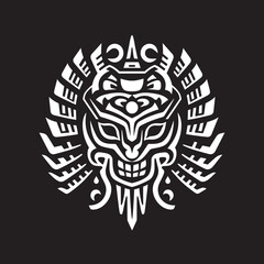 Revered Deity Emblem Quetzalcoatl Symbol Design Vector Quetzalcoatl Emblem Mythic Serpent in Vector Design