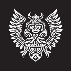 Mesoamerican Mythology in Design Quetzalcoatl Symbol Quetzalcoatl Logo Vector Ancient Divinity Depiction